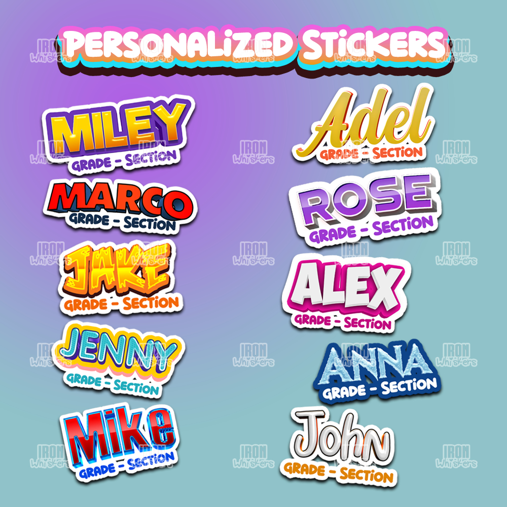 Personalized Names Stickers for Kids | Shopee Philippines