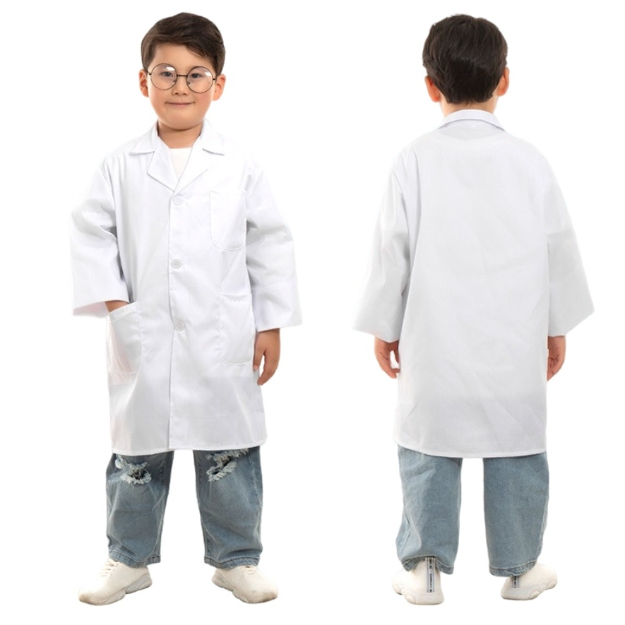 Lab Uniform for Children Work White Coat Costume Medical Nurse Doctor ...