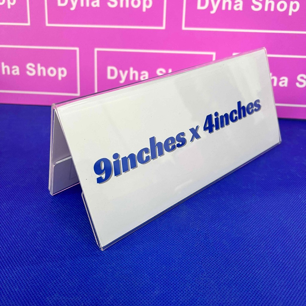 Clear Acrylic 9x4 Tent Style Table Sign Holder Landscape – Two-Sided ...