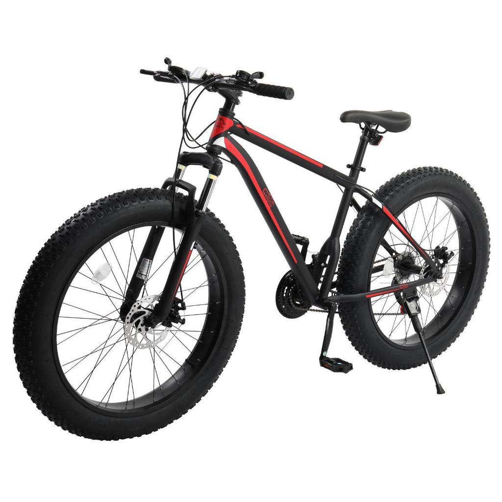 26'' Fat Tire MTB Bike Shimano 21 Speed Mountain Bicycle High Carbon Steel
