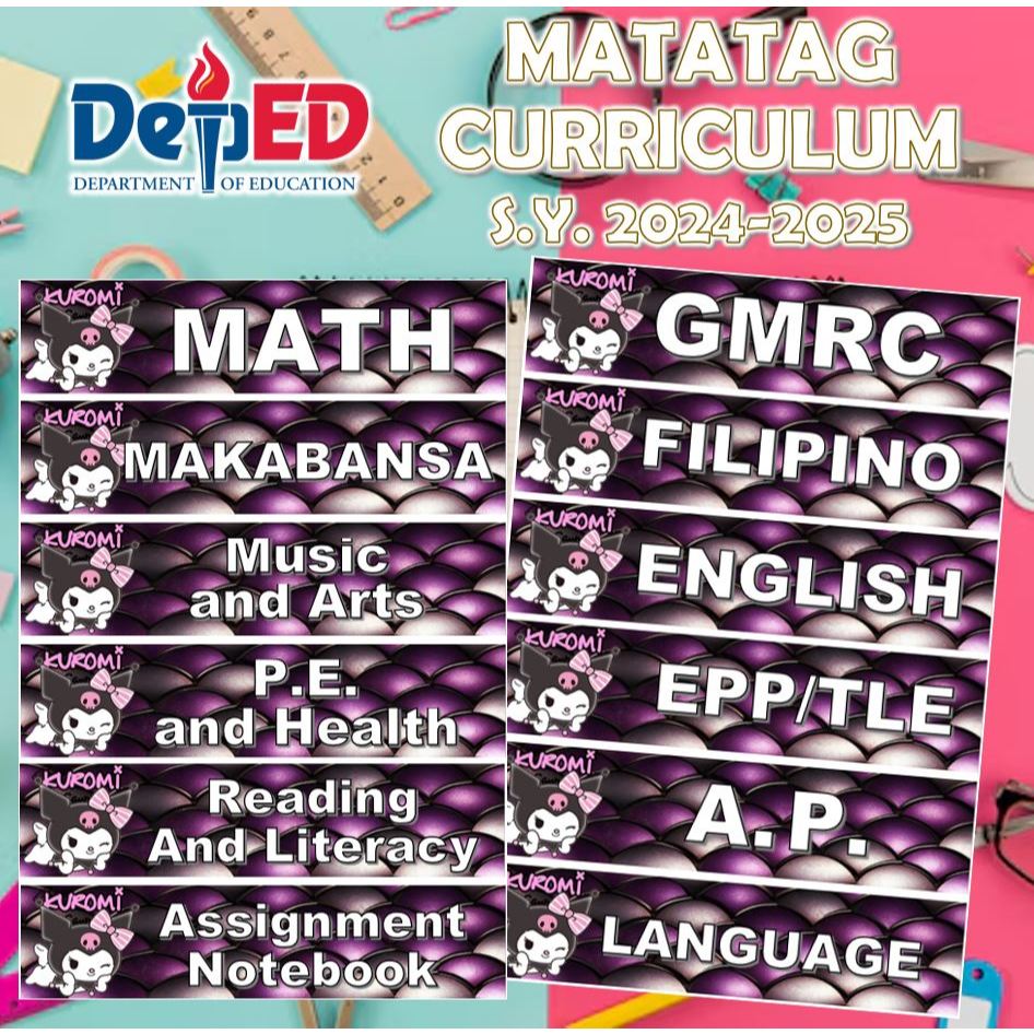 EASY TO PEEL STICKER S.Y 2024-2025 DEPED SUBJECT MATATAG CURRICULUM ...