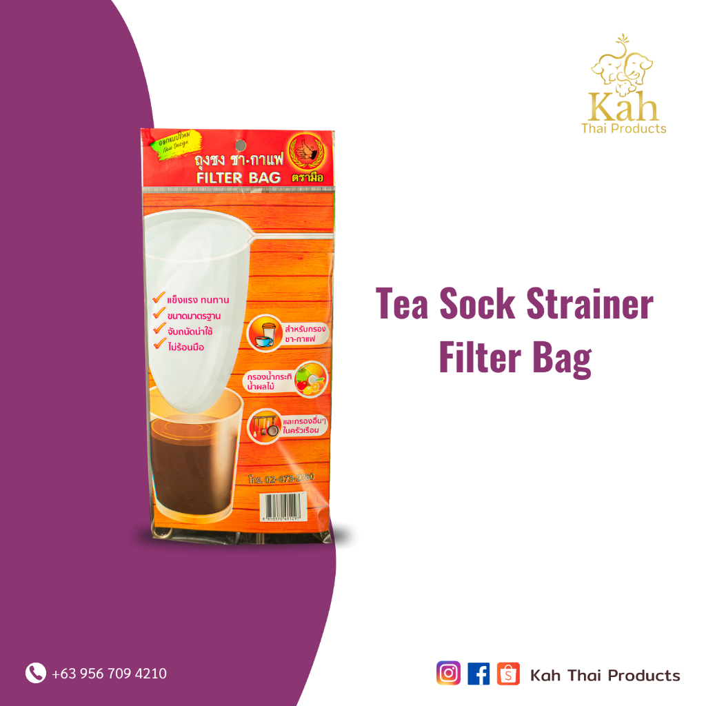Tea Sock Strainer, Tea Sock, Tea Strainer, Thai Tea, Cha Yen, Milk Tea ...