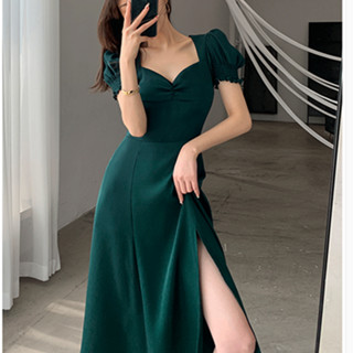 Korean green dress hotsell