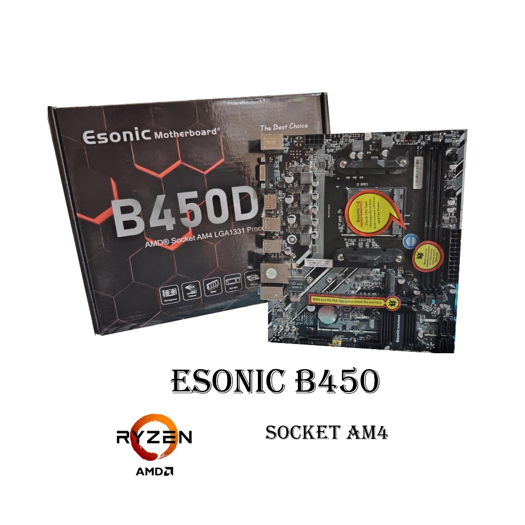 Brand new ELSA A320M-E / Esonic B450 Board Support Athlon series,Ryzen ...