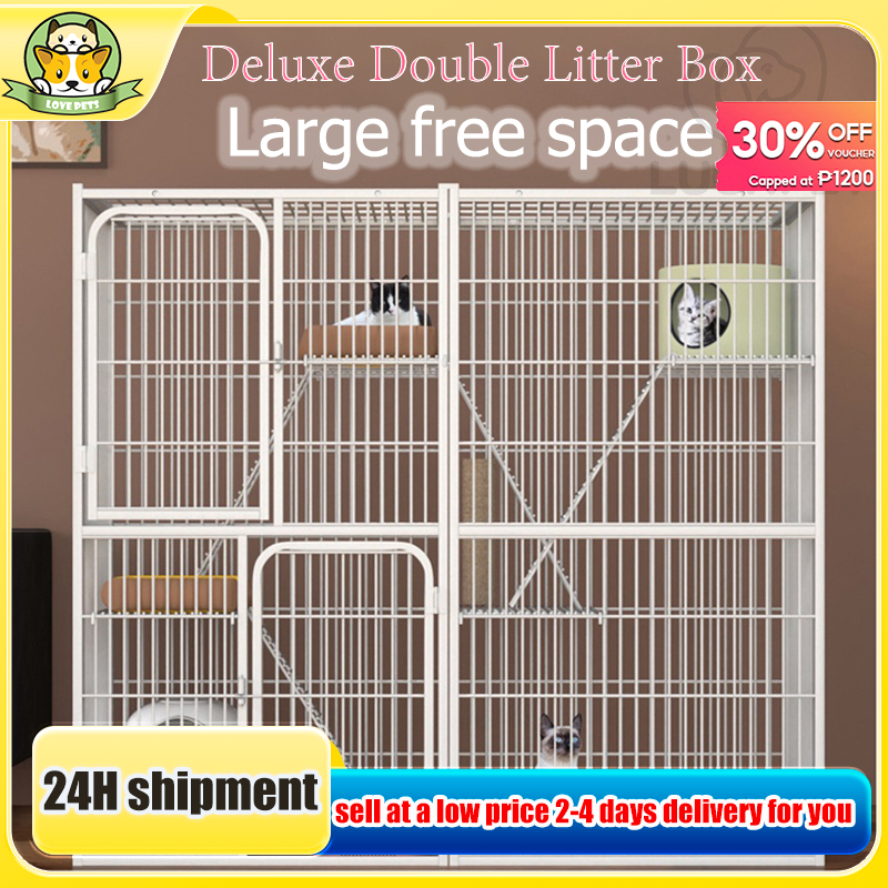 Cat Cage Multi-Layer Cat Cage 4-Layer Cat Cage Stackable Large Platform ...