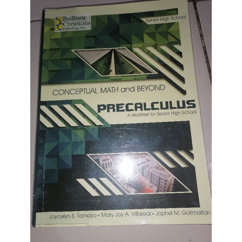 Conceptual Math and Beyond Precalculus by Joycelyn S. Tamayo | Shopee ...