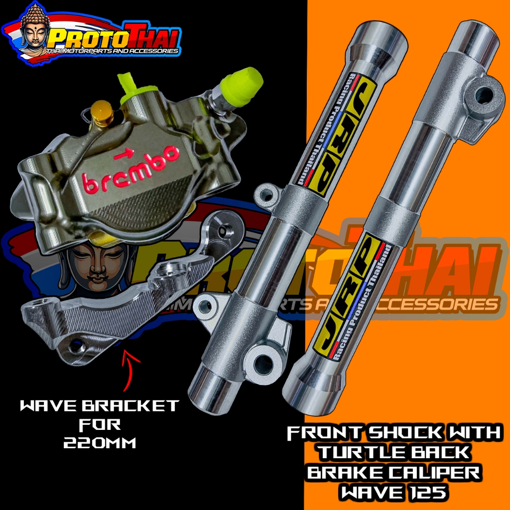 WAVE FRONT SHOCK WITH TURTLE BRAKE CALIPER WAVE XRM RS125 | Shopee ...