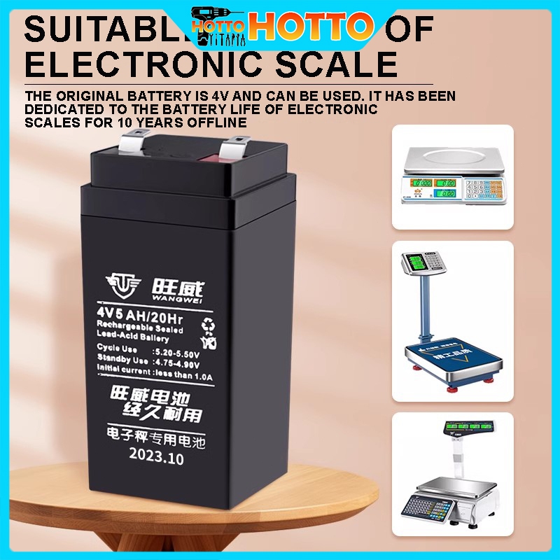 4V 4AH 4Volts Rechargeable Battery for Digital Weighing Scale Emergency ...