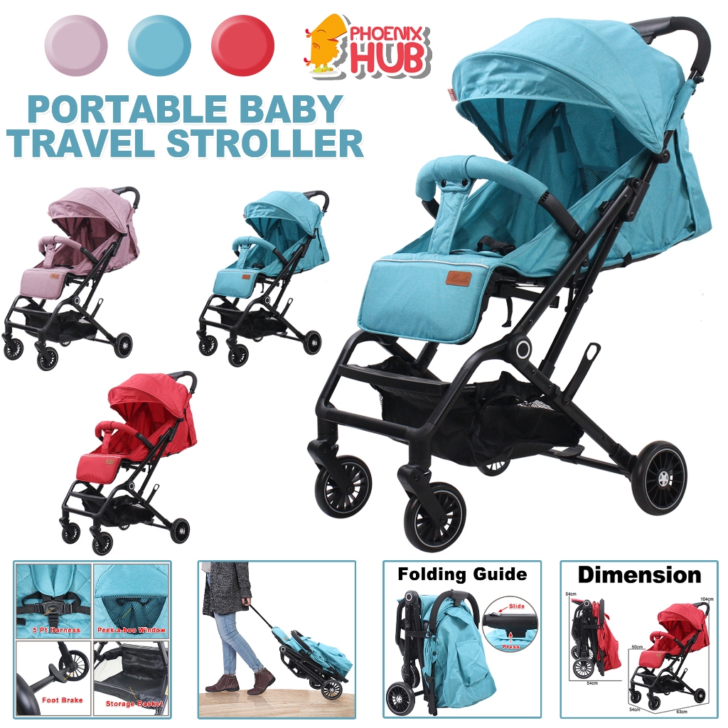 Phoenix Hub T2000 A Baby Stroller Pushchair Pockit Stroller Baby Trolley Reclining Stroller System