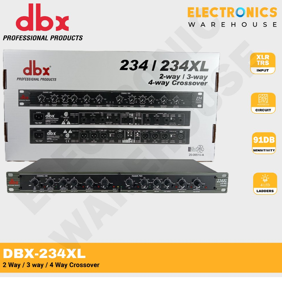 DBX 234XL 234 Professional Sound Peripheral Equipments Stereo 2/3 Way ...