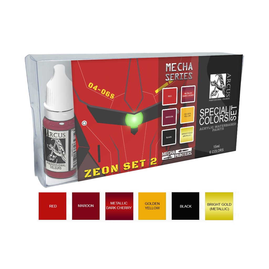 Arcus Professional Colours Acrylic Paints - Special Colors Set Mecha ...