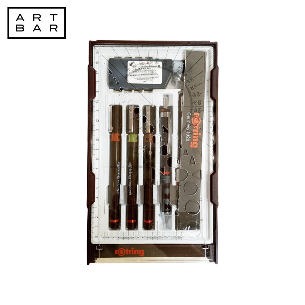 Rotring Technical Pen College Set Iso with Adaptor - Art Bar | Shopee ...
