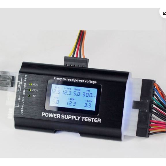 New Digital LCD Power Supply Tester Computer 20/24 Pin Check PC 4 PSU ...