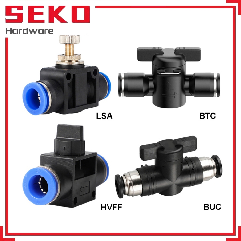 Hand Valve Air Pipe On-off Valve Pneumatic Connector Quick Insert ...