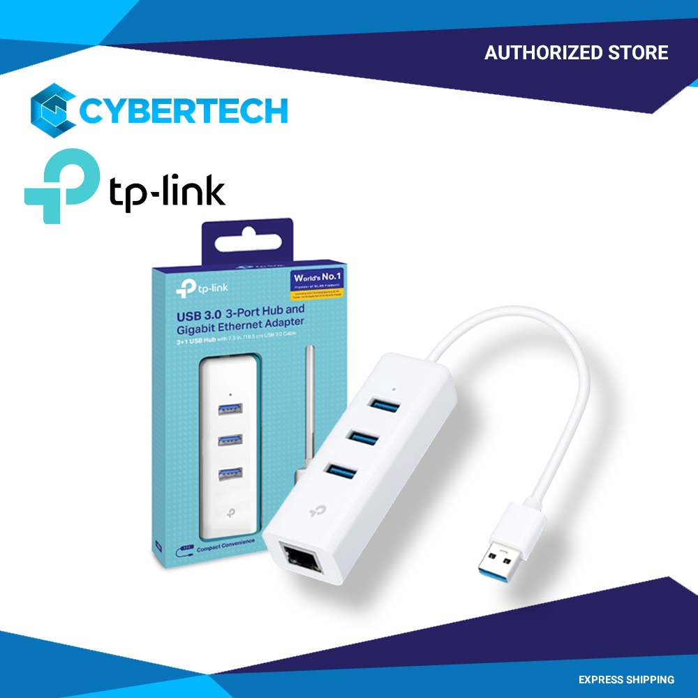 Tp-Link Ue330 Usb 3.0 3-Port Hub And Gigabit Ethernet Adapter | Shopee ...