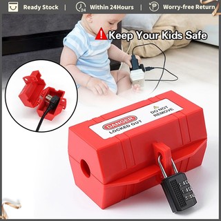 Plug Lock Box with Password Lock Industrial Plug Lock Lockout Box ...