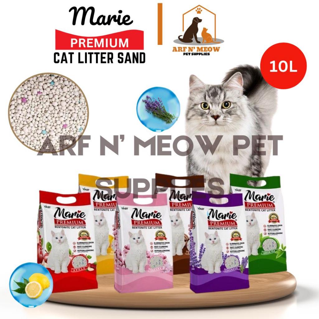 10L Marie Premium Bentonite Cat Litter Sand Pet Needs Essentials Fast ...