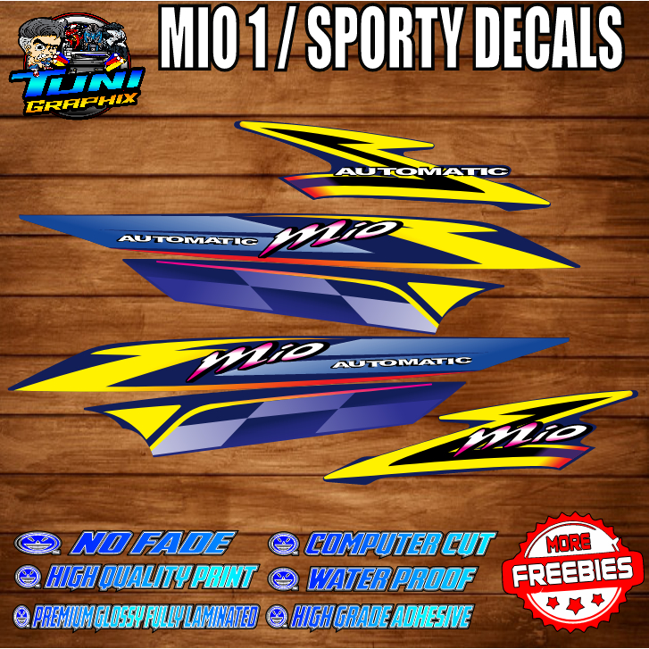 MIO SPORTY MIO 1 INDONESIA DECALS ( MORE COLOR CHOICES) | Shopee ...