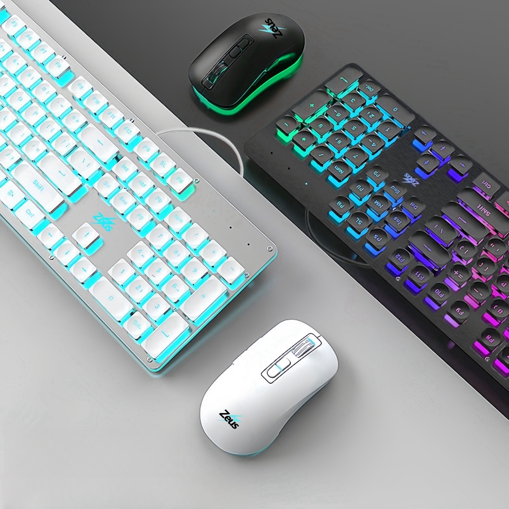 Zeus K008 ( BP - Morphling ) Icy Blue Backlit USB Wired Gaming Keyboard ...