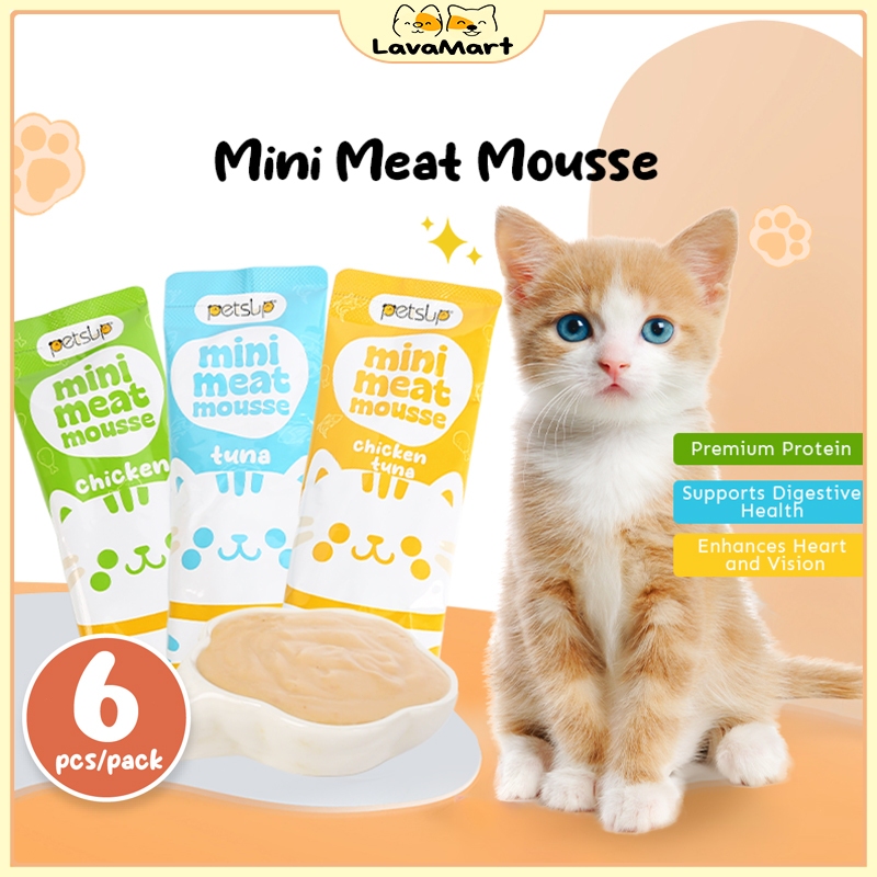 Petsup 6Pcs/Pack Cat Wet Food Mini Meat Mousse Kitten Food