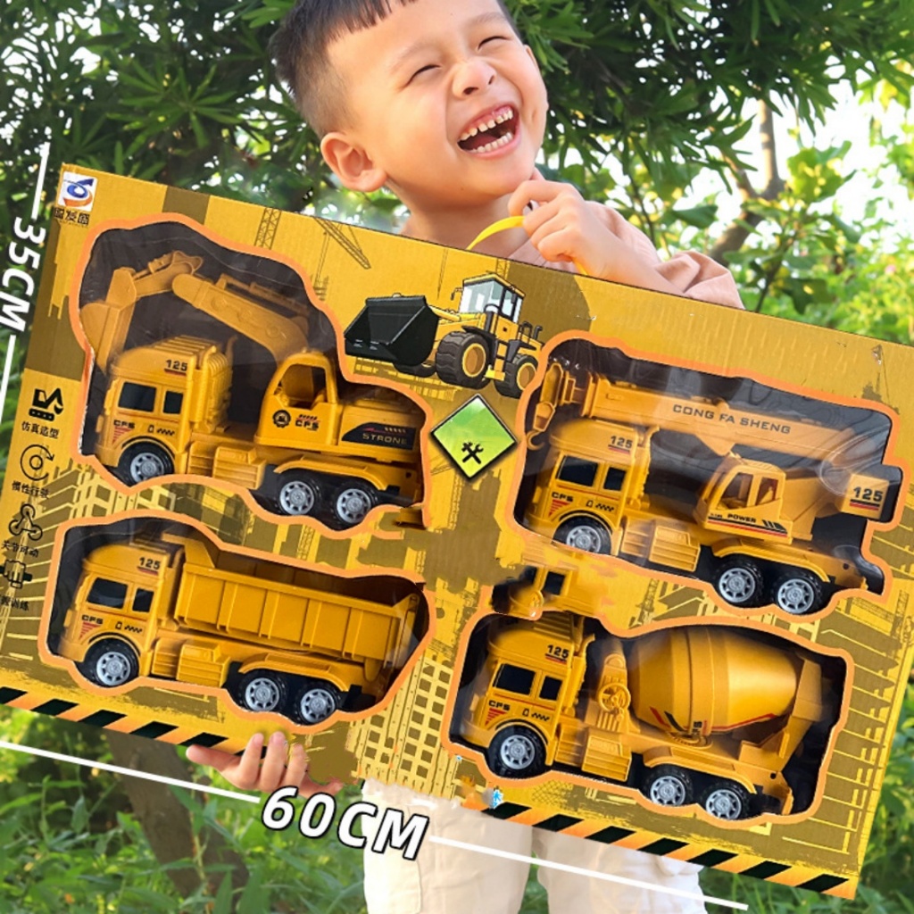 Kids Toys Large Container Truck Digger crane toy, toy set gift box ...