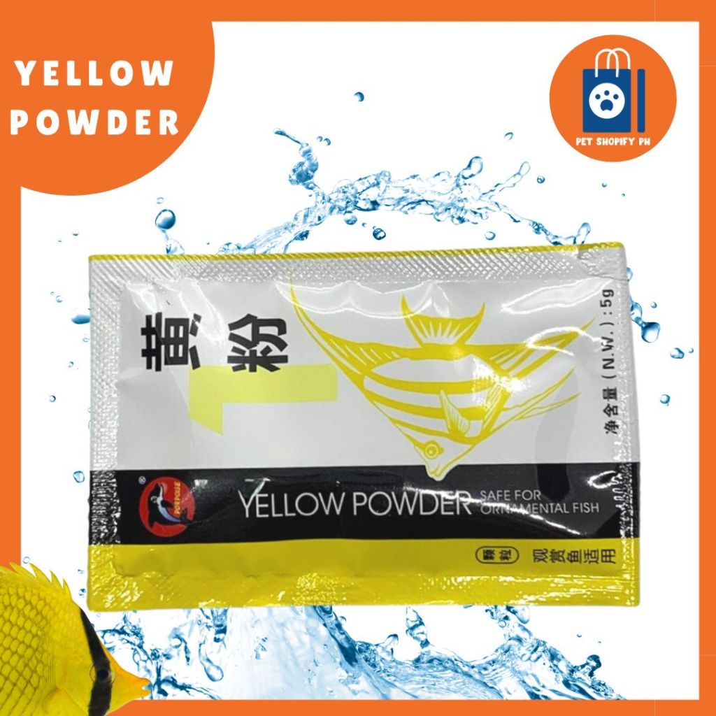 Aquarium Fish Porpoise Yellow Powder for Ornamental Fish 5g | Shopee ...