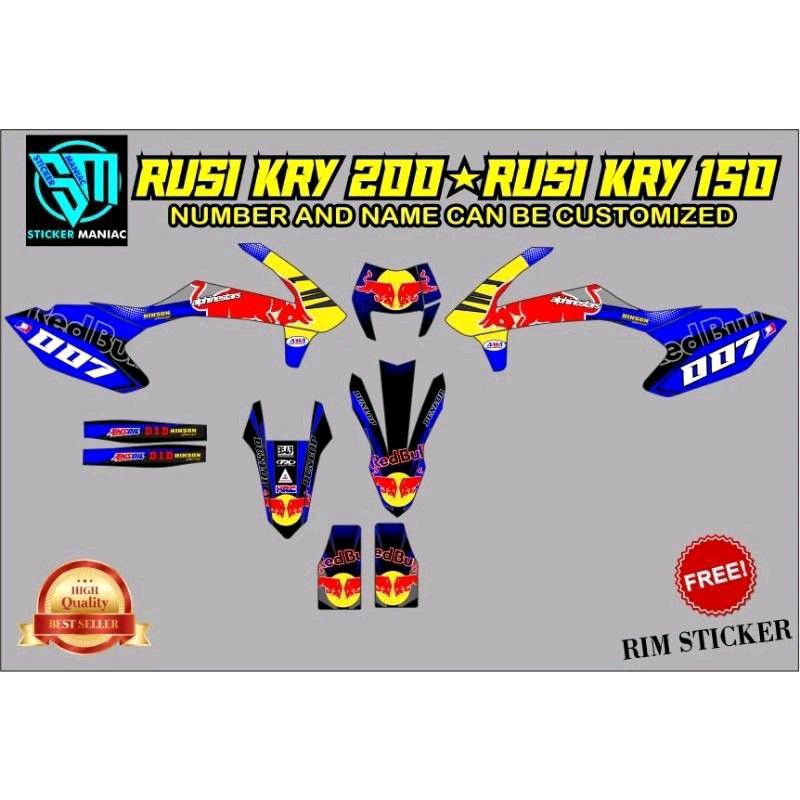 Kry 200 decals sticker,Free custom name and number | Shopee Philippines