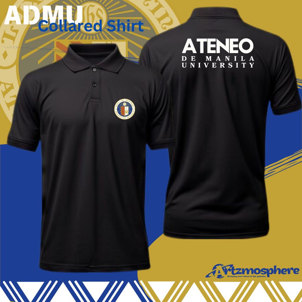ATENEO ADMU COLLARED Cotton Shirt Unisex | Shopee Philippines