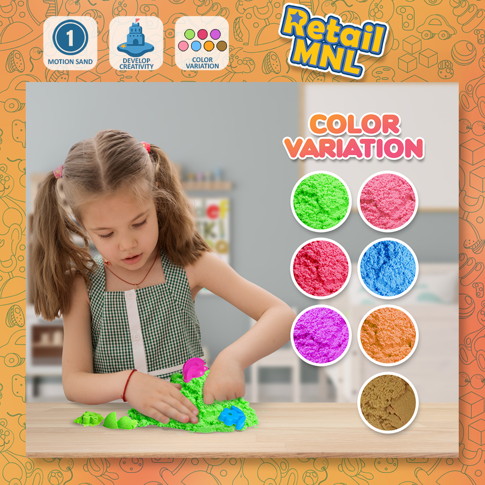 Retailmnl Kinetic Motion Flow Sand Kit for Kids 150g | Shopee Philippines