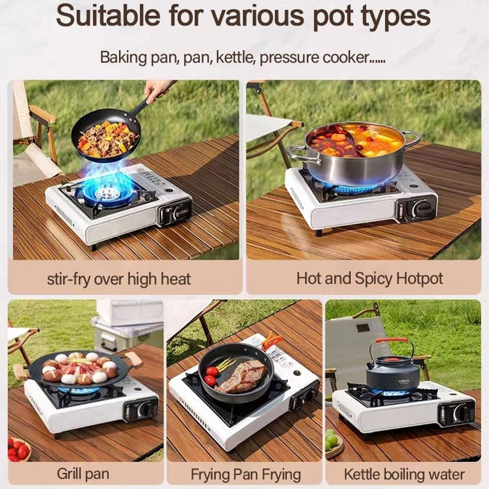 Butane Gas Stove 2 in 1 Mini Portable Outdoor Camping Cassette Furnace ...