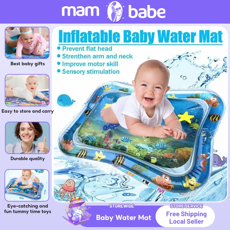Baby Water Mat Play Mat Inflatable Thicken PVC Toddler Fun Activity ...