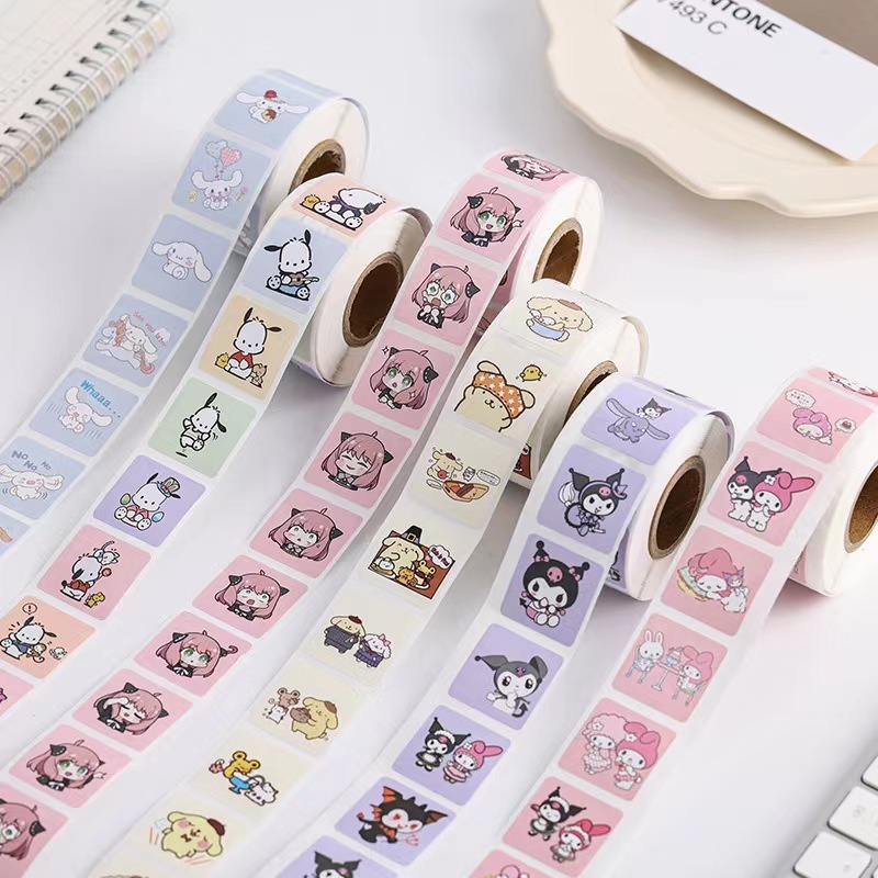 500Pcs/Roll sanrio Shaped Seal Labels Package Label Sticker various ...