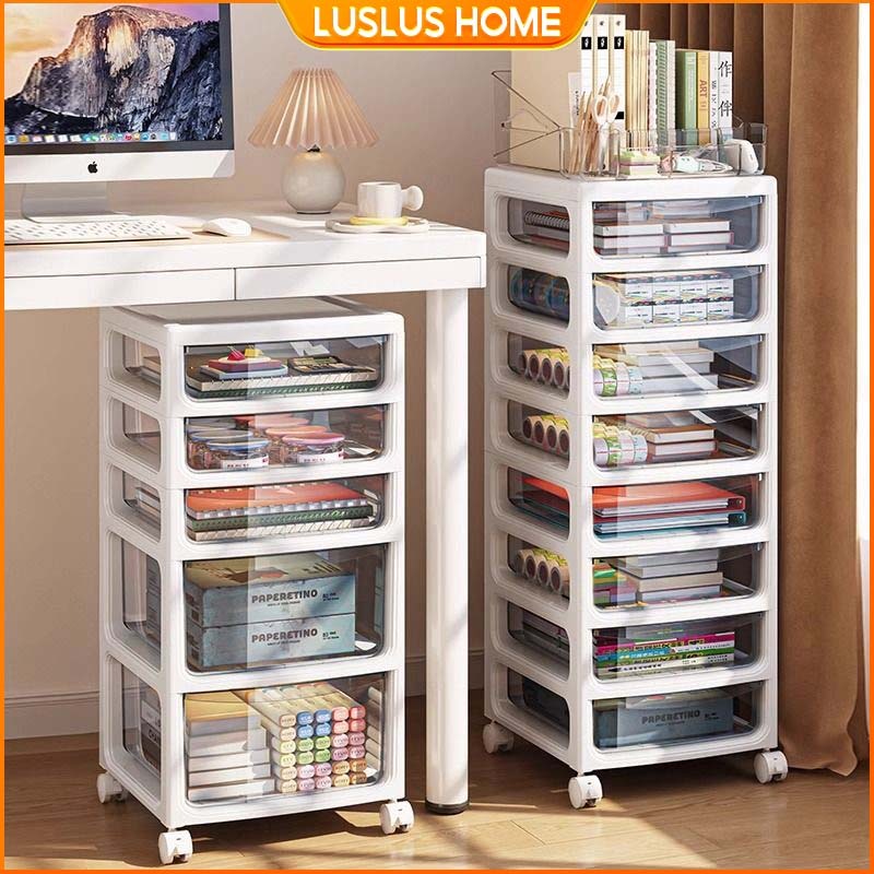 LUS 3-10 Layer File Storage Cabinet With Wheel Office Drawer Cabinet ...