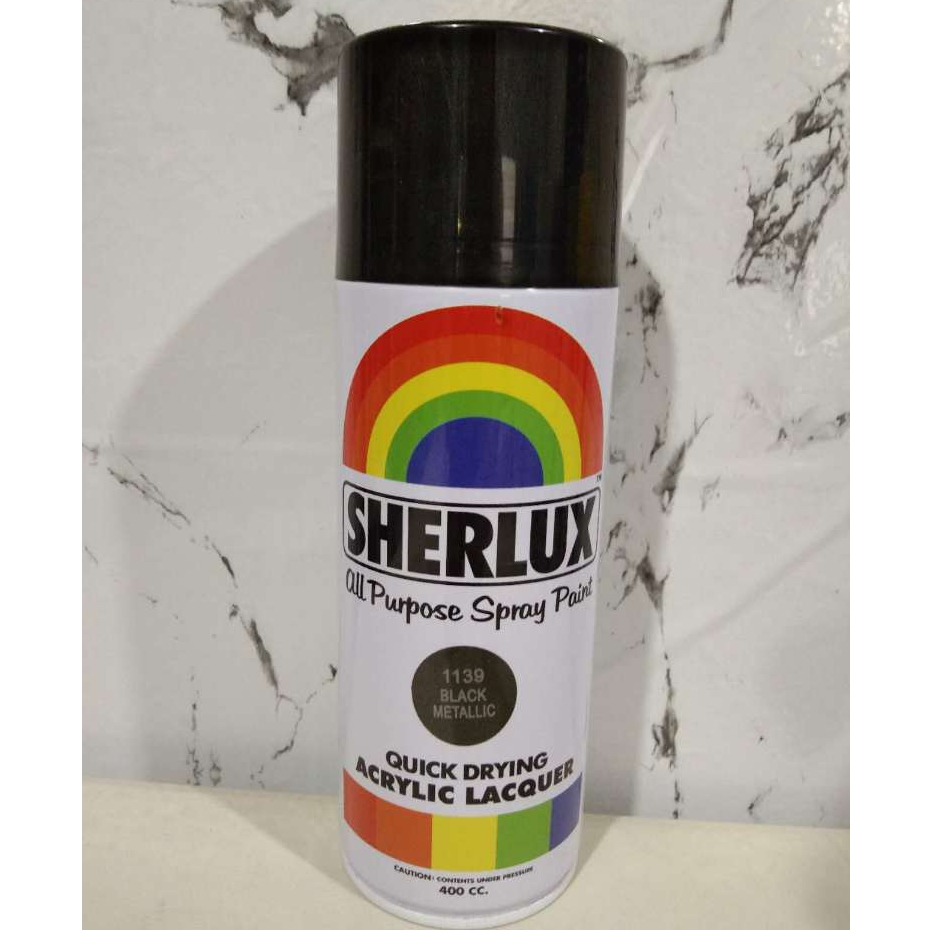 SHERLUX ALL PURPOSE SPRAY PAINT 400cc QUICK DRYING PAINT | Shopee ...