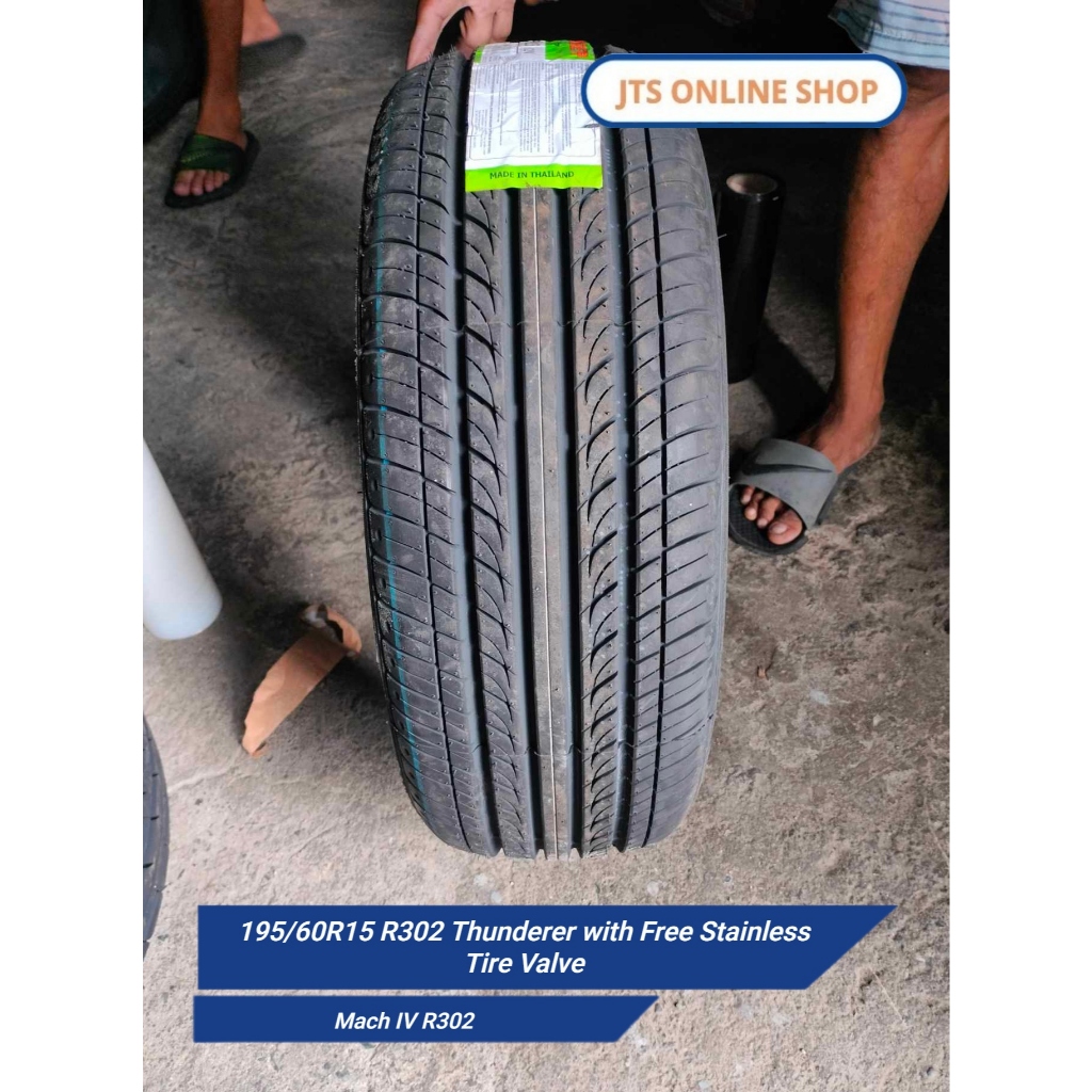 195/60R15 R302 Thunderer with Free Stainless Tire Valve | Shopee ...