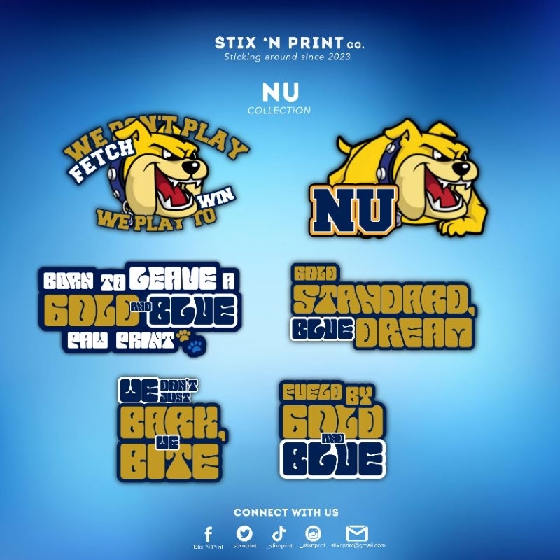 NU (NATIONAL UNIVERSITY) WATERPROOF STICKER FOR LAPTOP/TUMBLER ...