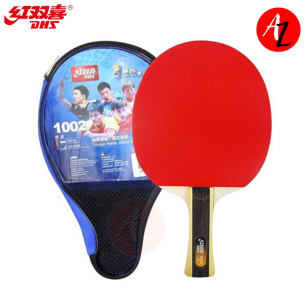 DHS T1002 Table Tennis Racket Ping Pong Bat 1 Star with Case | Shopee ...