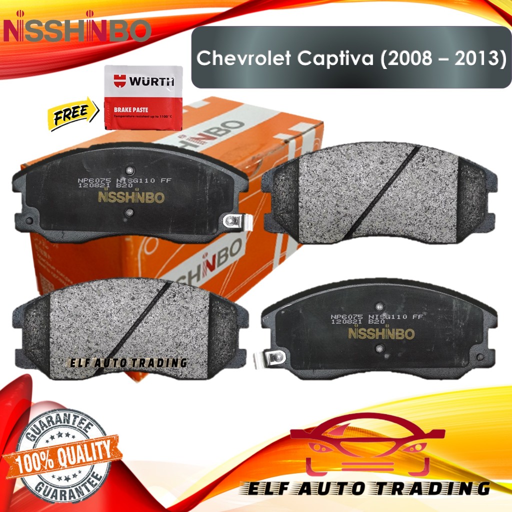 NB PARTS Front Brake Pad Set Für Chevrolet Captiva / Opel Antara – 4 Stück – NAO