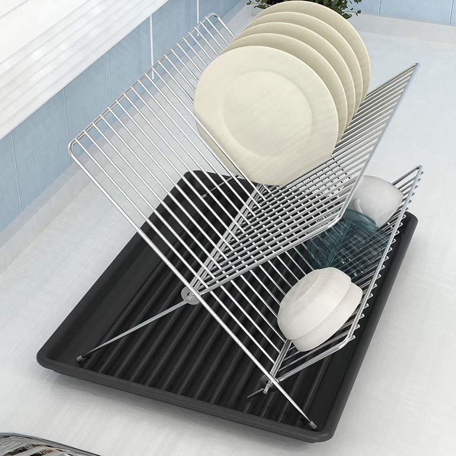 SJ Rose Gold Plate Organizer Ikea Dish Drainer X Shape Kitchen ...