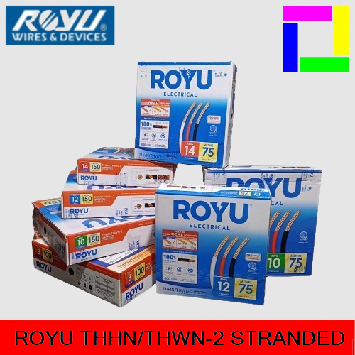 Royu THHN/ THWN2 AWG STRANDED ELECTRICAL WIRE (7 Strands) 14, 12, 10