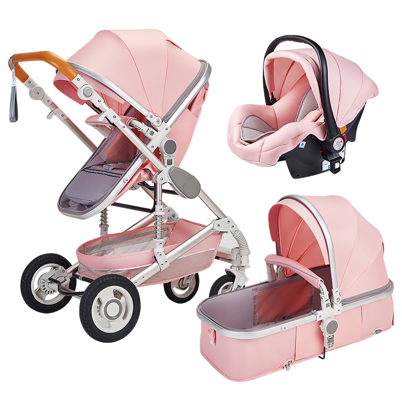 Ready Stock COD Stroller for baby 3 In 1 High Landscape Reclining Folding Baby Stroller Luxury Shopee Philippines