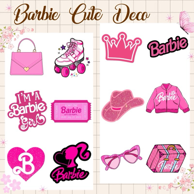 Barbie Cute Decorative Waterproof Laminated Sticker Pack Die-cut ...