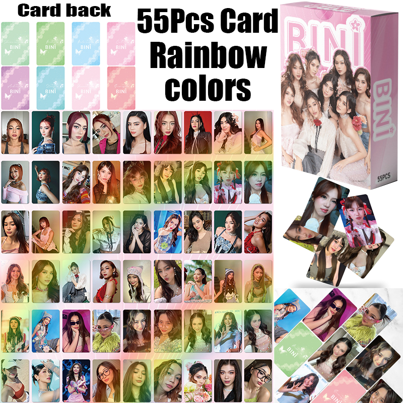 BINI Lomo Card Biniverse Laser Hologram Aiah Colet Maloi Gwen Stacey ...