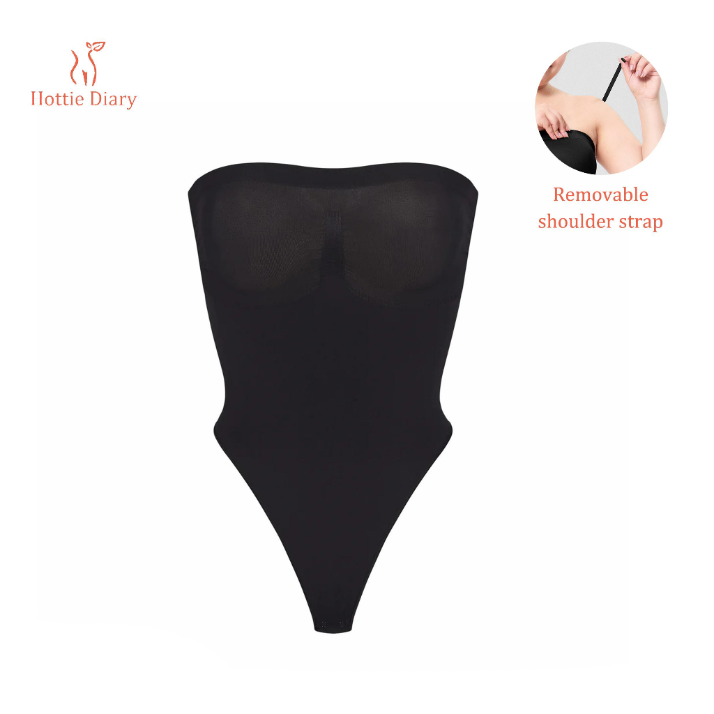 Convertible Strap Thermal Thong Bodysuit