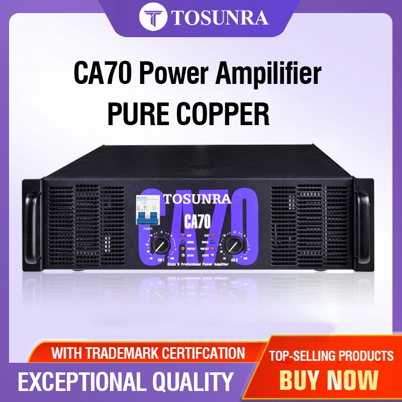 【TOSUNRA】 PURE COPPER/ALUMINUM POWER AMPLIFIER 1400W*2 Karaoke ...