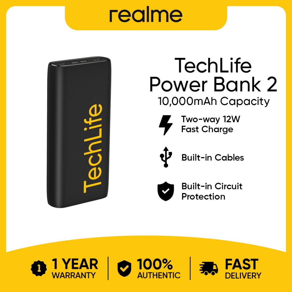 TechLife Power Bank 2 10,000mAh | Shopee Philippines