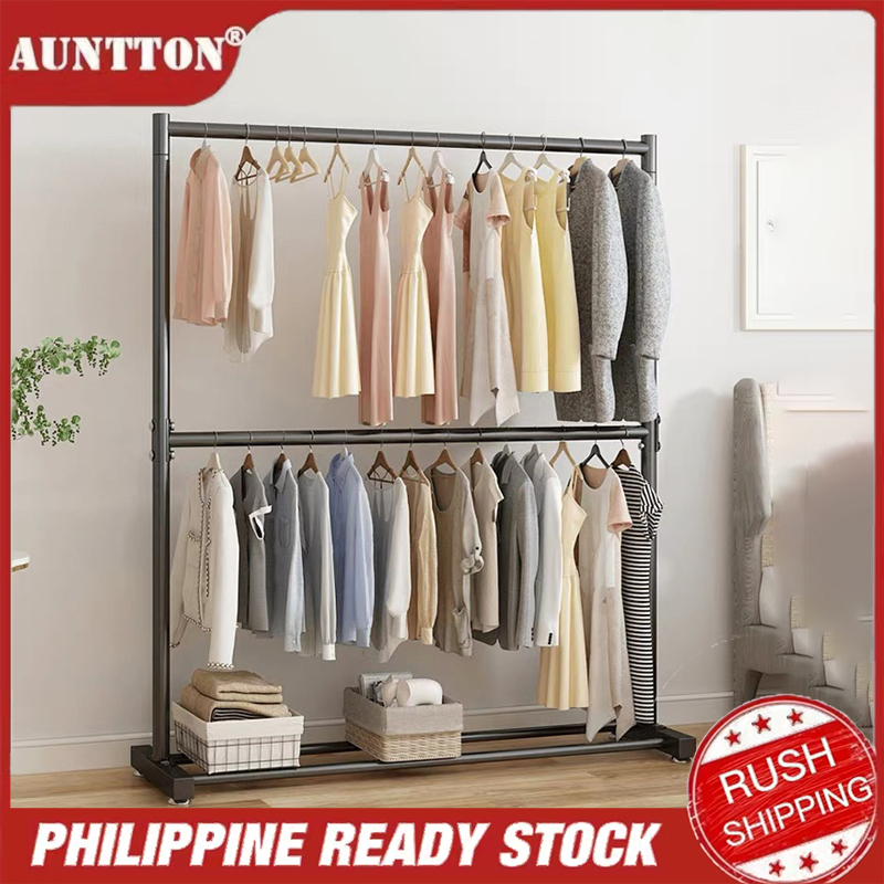 COD Drying Rack Double Layer Metal Clothes Hanger Drying Rack Sampayan ...
