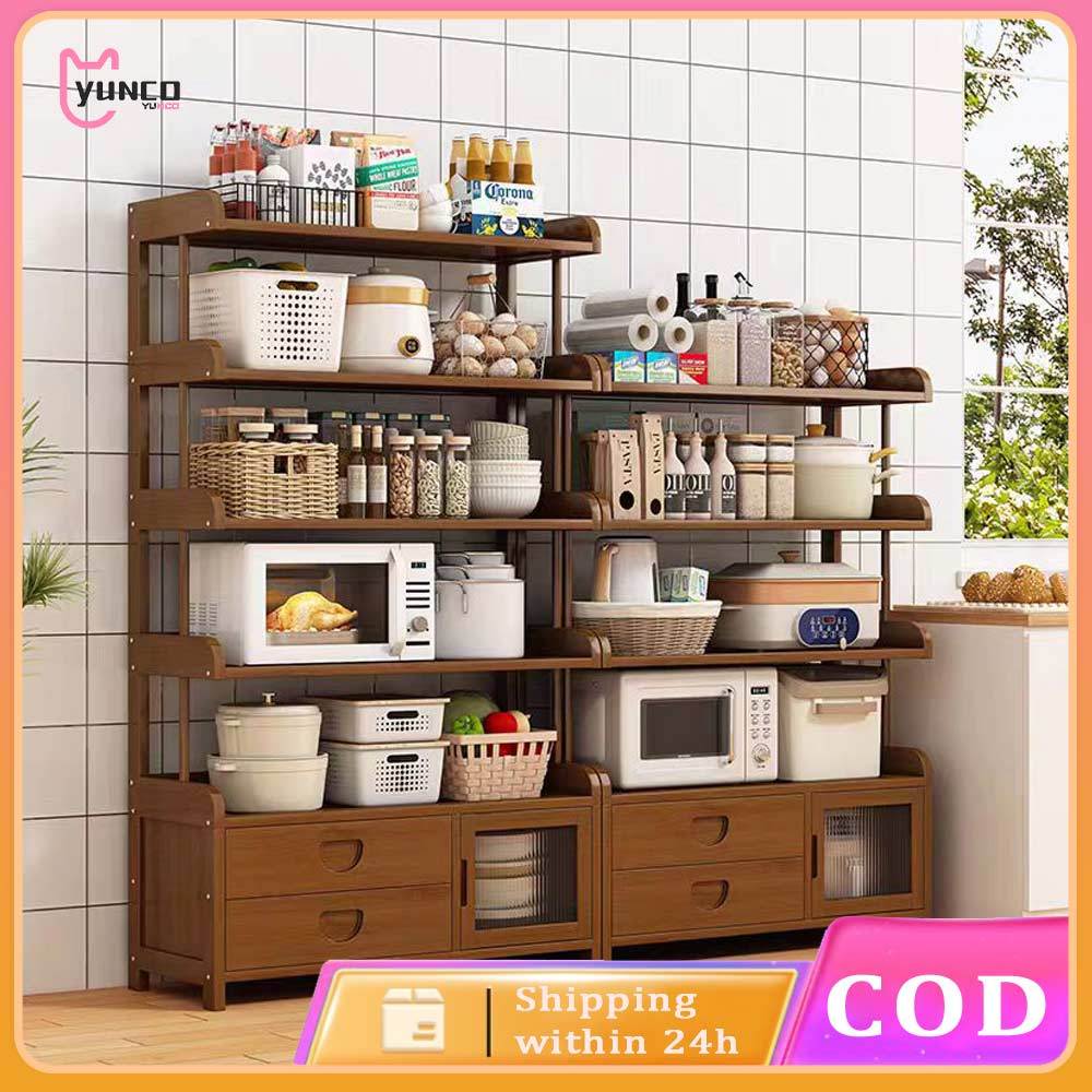 Kitchen storage rack cookware rack sideboard storage rack Kitchen ...