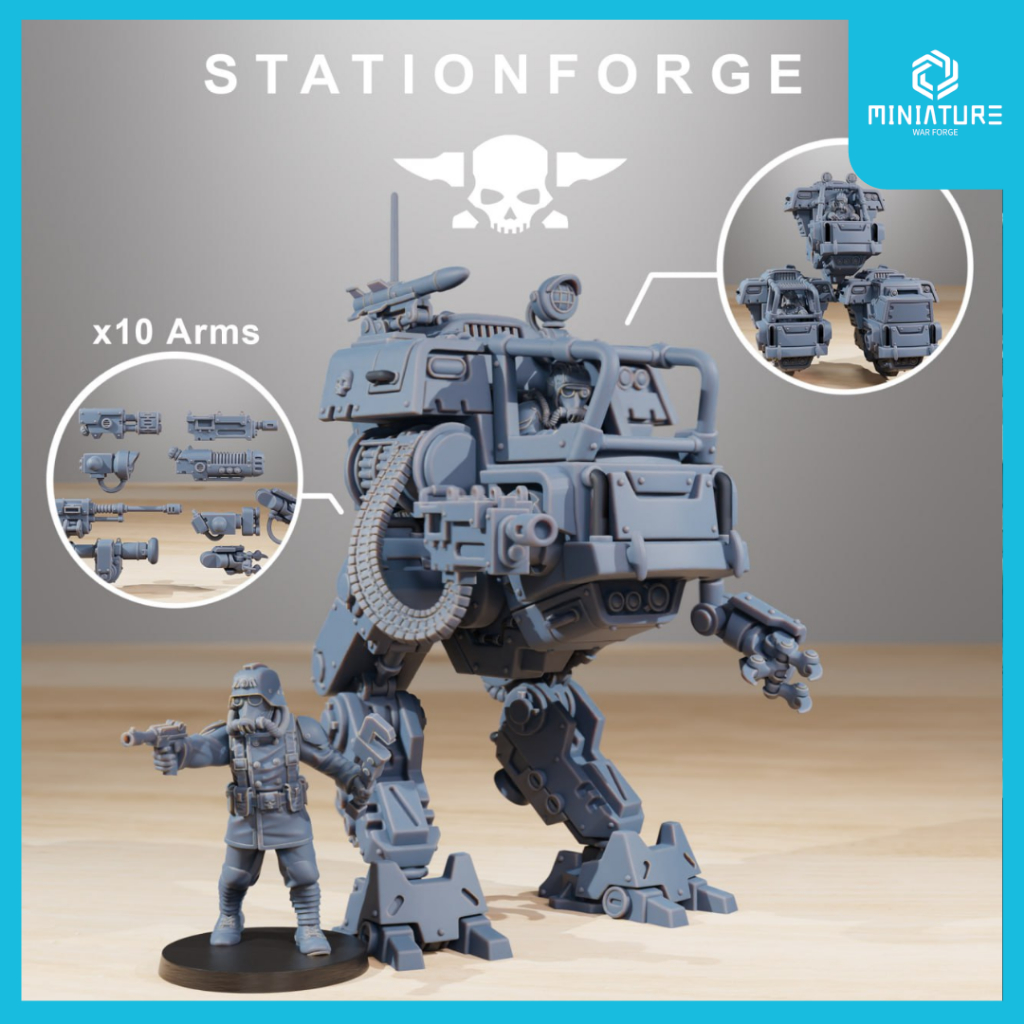 Station Forge | GrimGuard Walker w/80mm Round Base for Tabletop ...