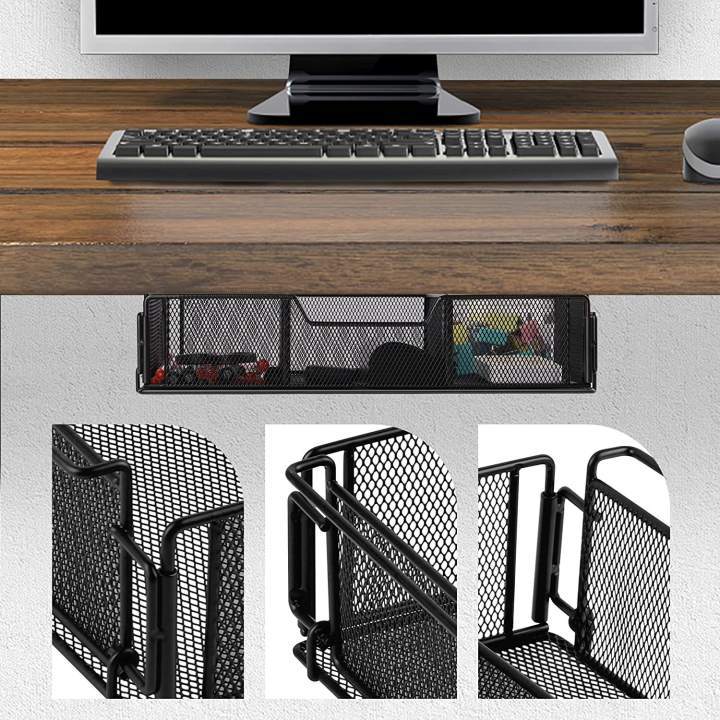 Under Desk Drawer Hidden Under Table Pull Out Storage Tray Mini Hidden ...